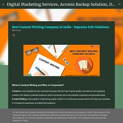 Best Content Writing Company in India- Suprams Info Solutions
