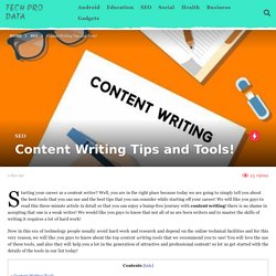 Content Writing Tips and Tools! - Tech Pro Data
