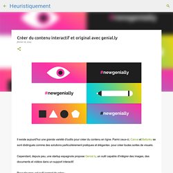 Créer du contenu interactif et original avec genial.ly