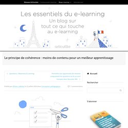 Moins de contenu pour un meilleur apprentissage