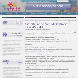 Contestation de note administrative : mode d'emploi