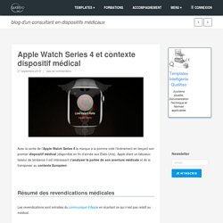 Apple Watch Series 4 et contexte dispositif médical