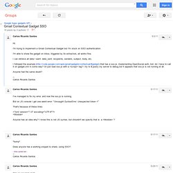 Gmail Contextual Gadget SSO - Google Apps gadgets API