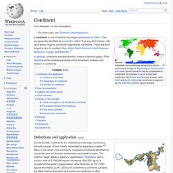 list of continents @ en.wikipedia.org continents world
