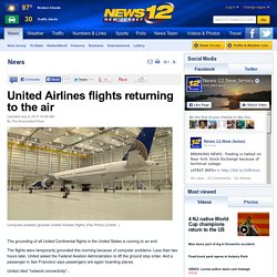 FAA: US United Continental flights running again