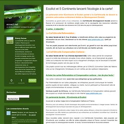 ecoact.net: EcoAct et 5 Continents lancent l'écologie à la carte!