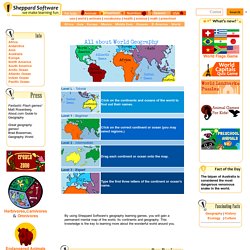 World Continents Quizzes - geography online games