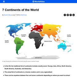 7 Continents of the World - WorldAtlas