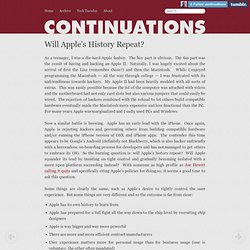 Will Apple's History Repeat? - Continuations