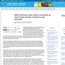 GMO multi-toxin crops continue to backfire as more insects become resistant to crop chemicals