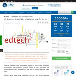 Continued Boom In Education Technology Or EdTech