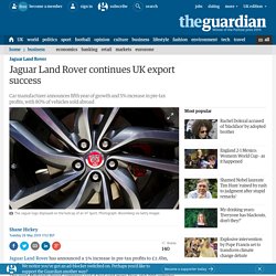 Jaguar Land Rover continues UK export success