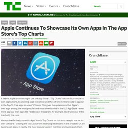 Apple Continues To Showcase Its Own Apps In The App Store’s Top Charts