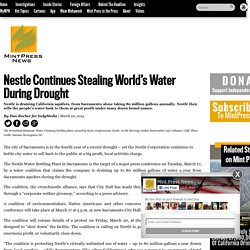 Nestle Continues Stealing World's Water During Drought