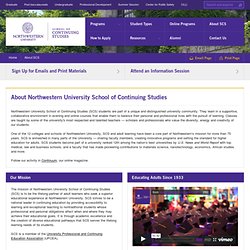 About SCS and Continuing Education at Northwestern University School of Continuing Studies