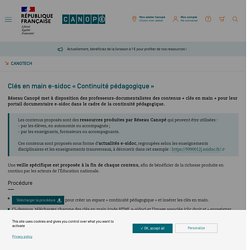 Clés en main e-sidoc « Continuité pédagogique » - CanoTech