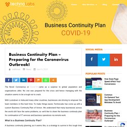Business Continuity Plan - Preparing for the Coronavirus Outbreak!