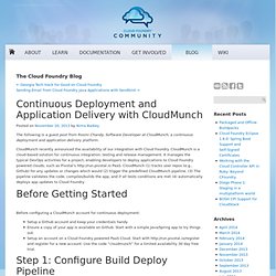 Continuous Deployment and Application Delivery with CloudMunch