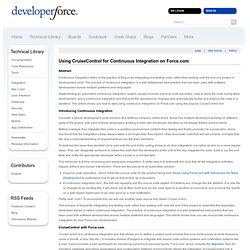 Continuous Integration Cruise Control and Force Com