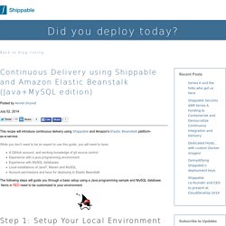 Continuous Delivery using Shippable and Amazon Elastic Beanstalk (Java+MySQL edition)