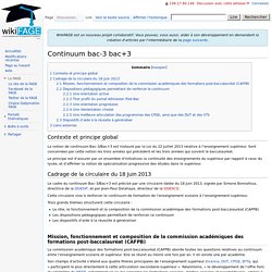 Continuum bac-3 bac+3 - wikiFAGE