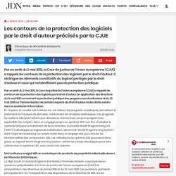 Les contours de la protection des logiciels par le droit d’auteur précisés par la CJUE