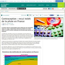 Contraception : recul inédit de la pilule en France