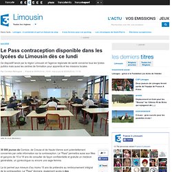 Le Pass contraception disponible dans les lycées du Limousin dès ce lundi