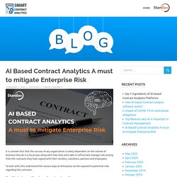 AI Based Contract Analytics A must to mitigate Enterprise Risk