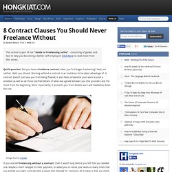 8 Contract Clauses You Should Never Freelance Without