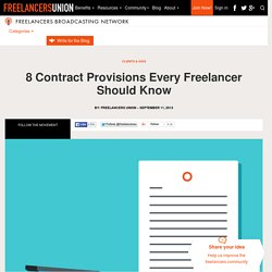 8 Contract Provisions Every Freelancer Should Know