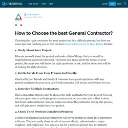 How to Choose the best General Contractor?: buildmastersfl