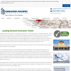 Professional General Contractor Tustin - Greater Pacific Construction