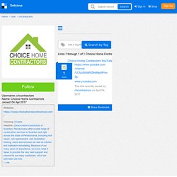 Choice Home Contractors's Bookmarks (User chcontractors)