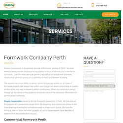 Formwork Contractors Company Perth - Brosna Construction