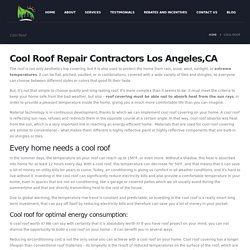Cool Roof Repair Contractors Los Angeles CA