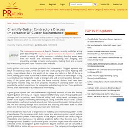 Chantilly Gutter Contractors Discuss Importance Of Gutter Maintenance