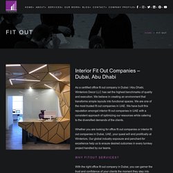 Interior Fit Out Companies In Dubai