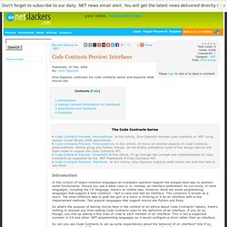 Code Contracts Preview: Interfaces