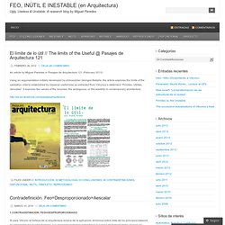 04 Contradefiniciones « FEO, INÚTIL E INESTABLE (en arquitectura)