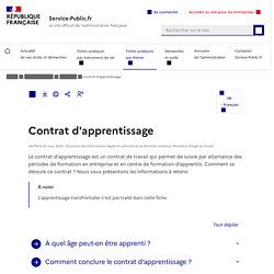 Contrat d'apprentissage