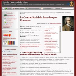 Le Contrat Social de Jean-Jacques Rousseau