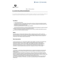 Le contrat de professionnalisation