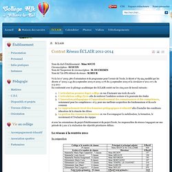 Contrat Réseau ÉCLAIR 2011-2014
