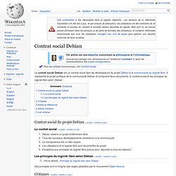 Contrat social Debian
