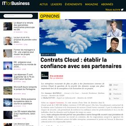 Contrats Cloud : établir la confiance avec ses partenaires
