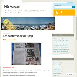 Les contrats dans la Kpop