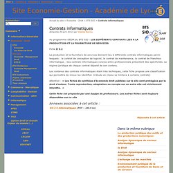 NOUVELLE FICHE : D3.2 Contrats informatiques