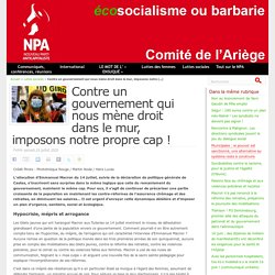 Contre un gouvernement qui nous mène droit dans le mur, imposons notre propre cap ! Publié samedi 18 juillet 2020