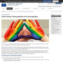 Lutte contre l'homophobie et la transphobie / L'actu du Ministère / Actualités - Ministère de l'Intérieur